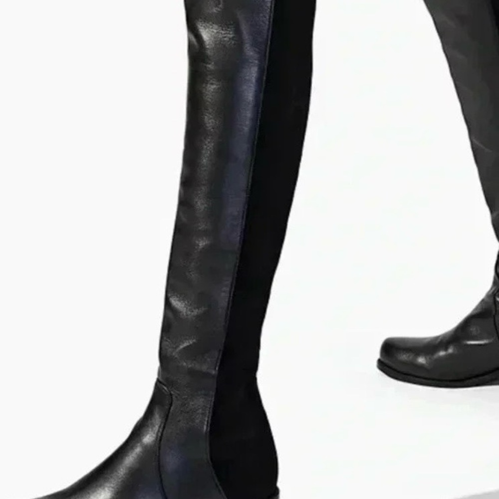 Stuart Weitzman Over the Knee Black Napa Boots Size 8.5 EUC - Picture 7 of 7